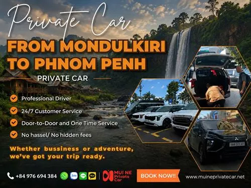 Mondulkiri to Phnom Penh Private Car Transfer